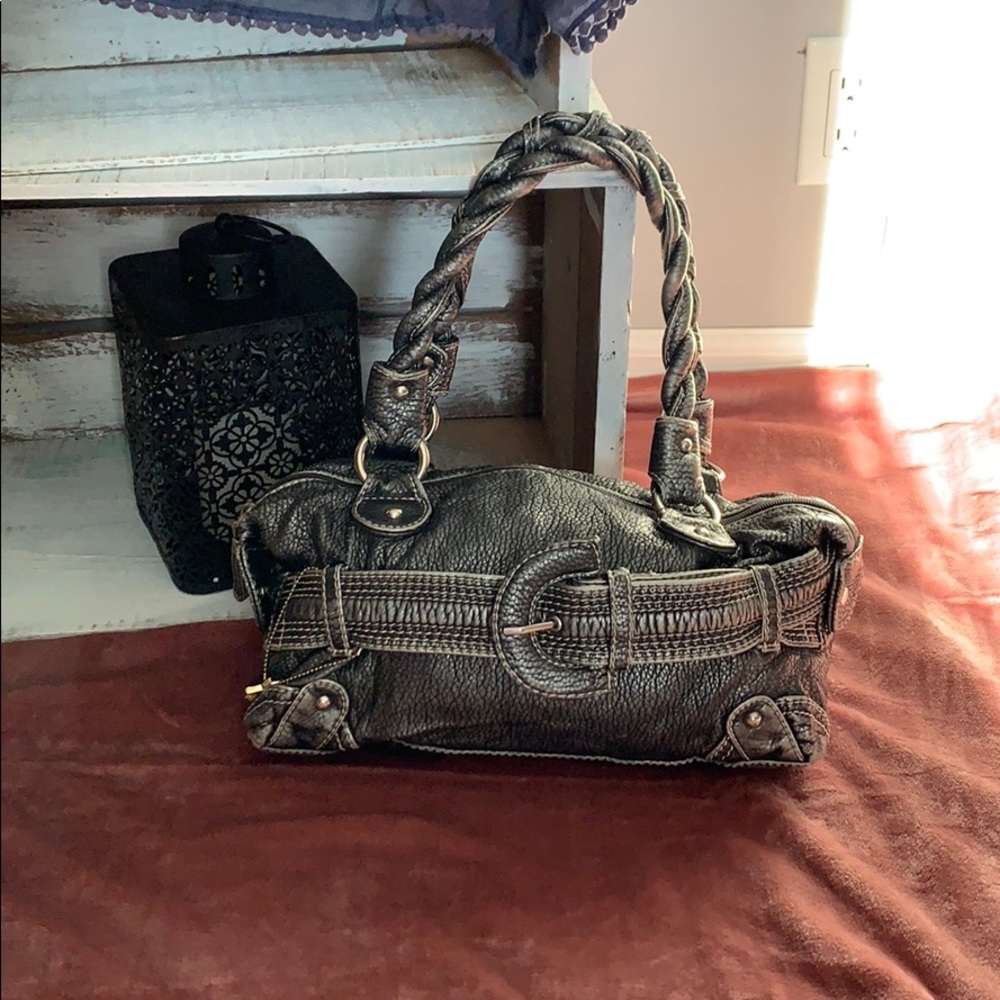 Charcoal Leather Purse